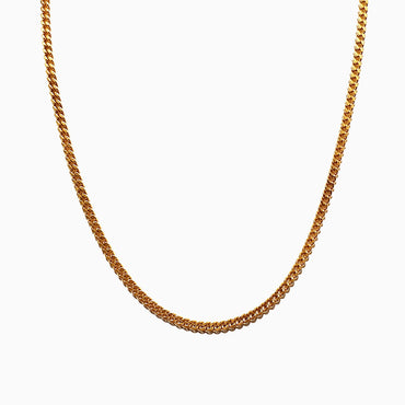 18ct Yellow Gold Curb Link Chain 50cm