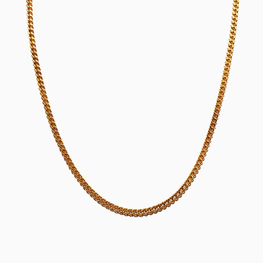 18ct Yellow Gold Curb Link Chain 50cm