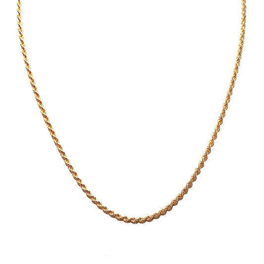 14ct Yellow Gold Rope Necklace 60cm