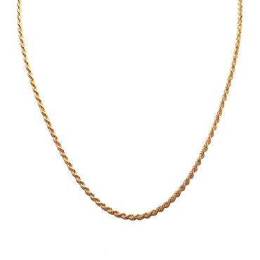 14ct Yellow Gold Rope Necklace 60cm
