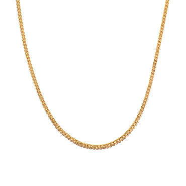 18ct Yellow Gold Curb Link Necklace 45cm