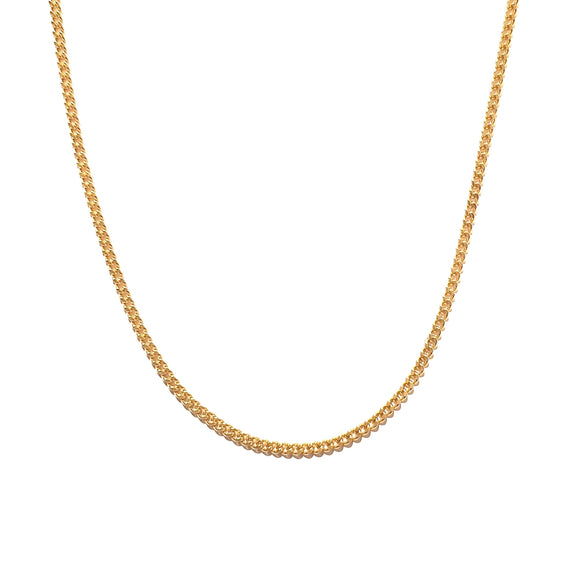 18ct Yellow Gold Curb Link Necklace 45cm