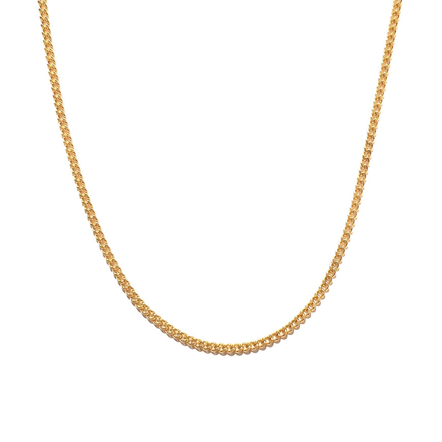 18ct Yellow Gold Curb Link Necklace 45cm