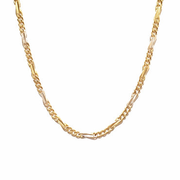 10ct Two-Toned Unique Chain Necklace 52cm