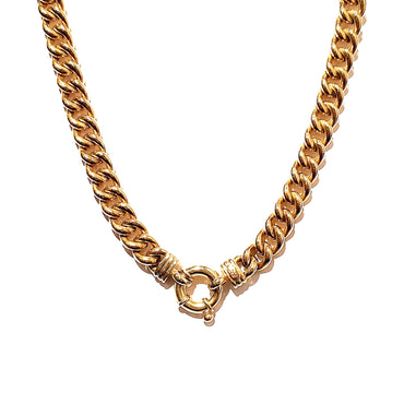 9ct Yellow Gold Curb Link Chain With Bolt Clasp 40cm