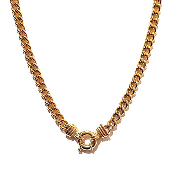 9ct Yellow Gold Curb Link Chain with Bolt Clasp 45cm