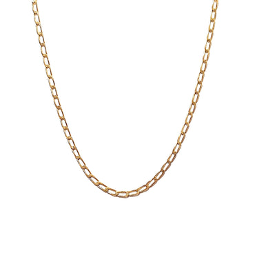 14ct Yellow Gold Oval Link Chain Necklace 50cm