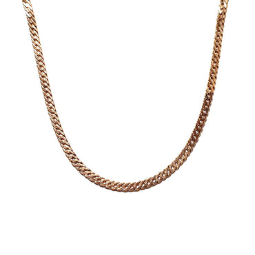 9ct Rose Gold Curb Link Chain Necklace 45cm