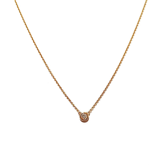 18ct Yellow Gold Diamond Necklace 42cm