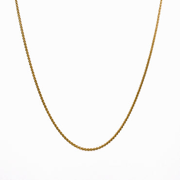 18ct Yellow Gold Serpentine Chain Necklace 65cm