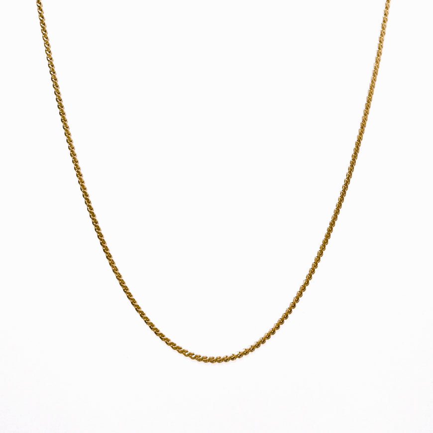 18ct Yellow Gold Serpentine Chain Necklace 65cm