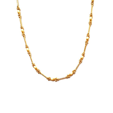 18ct Yellow Gold Fancy Link Necklace 40cm