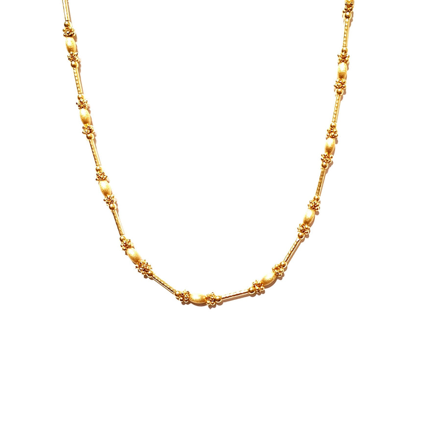 18ct Yellow Gold Fancy Link Necklace 40cm
