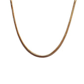 9ct Yellow Gold Snake Link Chain Necklace 40cm