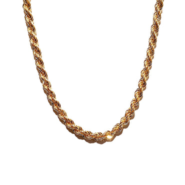 18ct Yellow Gold Rope Chain Necklace 60cm
