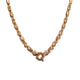 9ct Yellow Gold & Cubic Zirconia Tulip Link Chain Necklace With Bolt Clasp 40cm