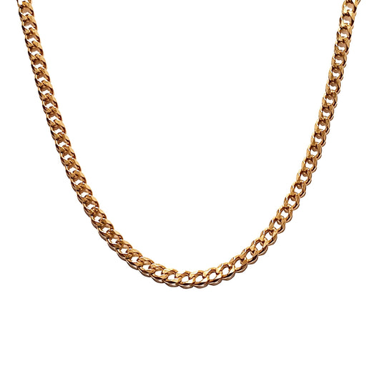 9ct Yellow Gold Curb Link Chain Necklace 52cm