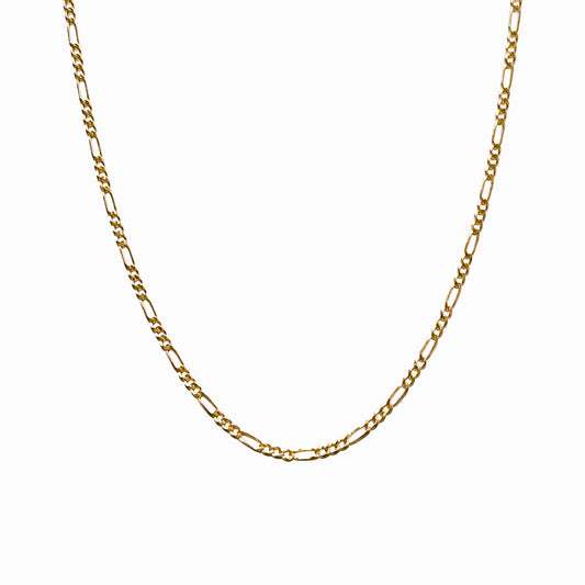 18ct Yellow Gold Figaro Link Chain Necklace 50cm