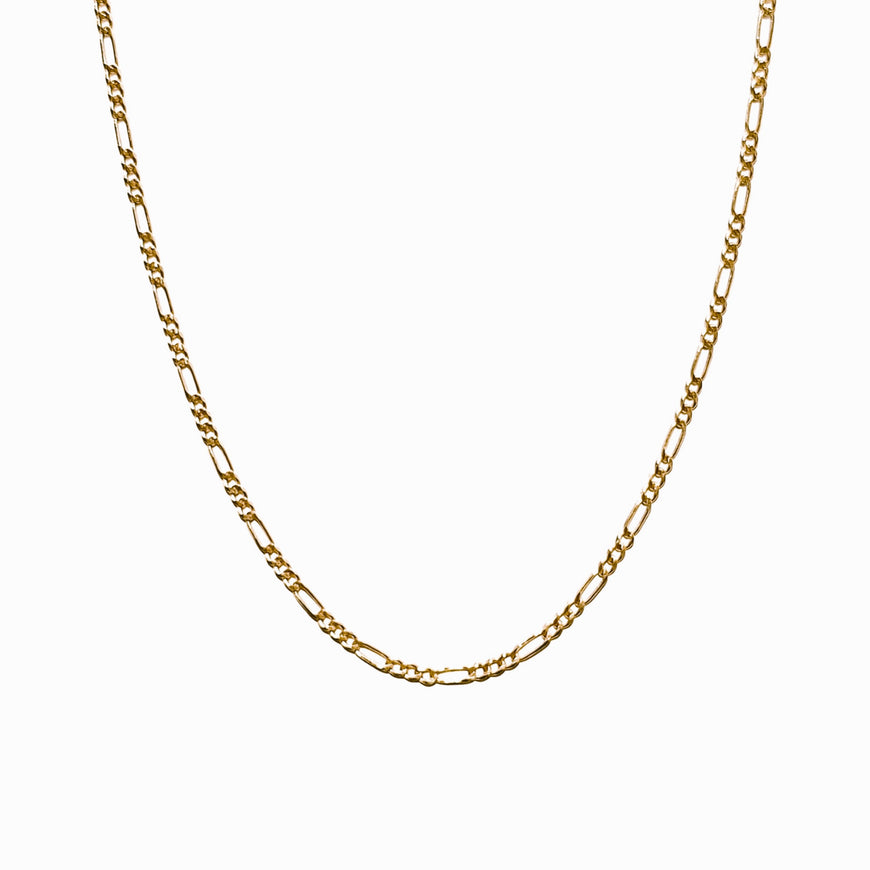 18ct Yellow Gold Figaro Link Chain Necklace 50cm