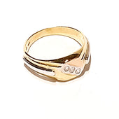 18ct Three Toned Gold Diamond Ring