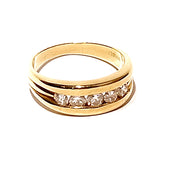 18ct Yellow Gold 1.00ct Diamond Men's Ring