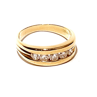 18ct Yellow Gold 1.00ct Diamond Men's Ring