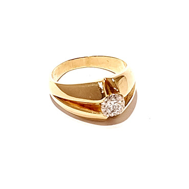 18ct Yellow Gold 0.30ct Diamond Men's Ring