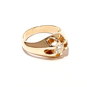 14ct Yellow Gold 0.73ct Diamond Men's Ring