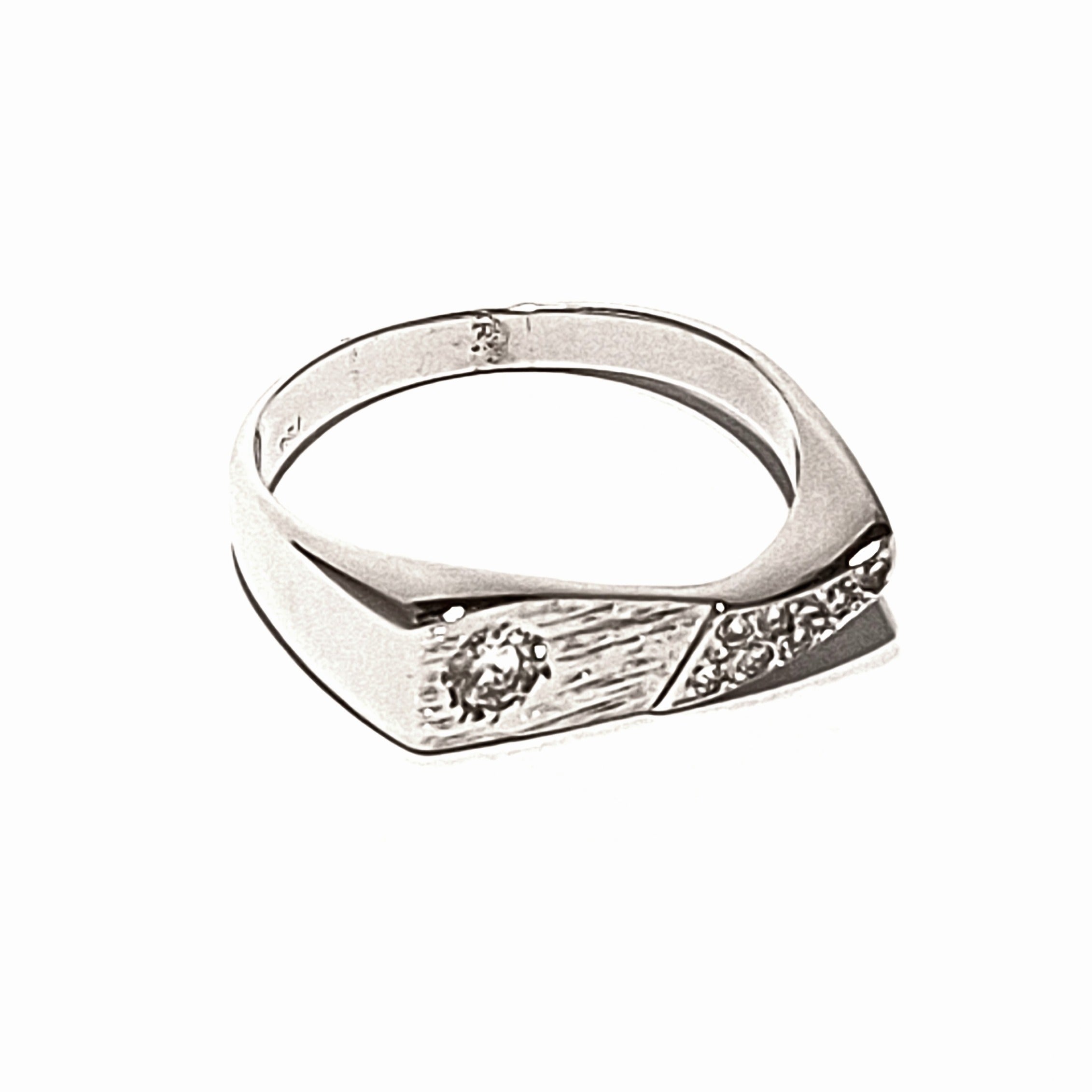 18ct White Gold Diamond Men's Cluster Ring