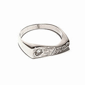 18ct White Gold Diamond Men's Cluster Ring