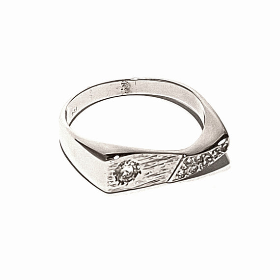 18ct White Gold Diamond Men's Cluster Ring