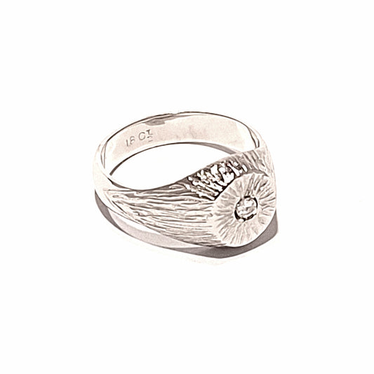 18ct White Gold Men's Diamond Ring