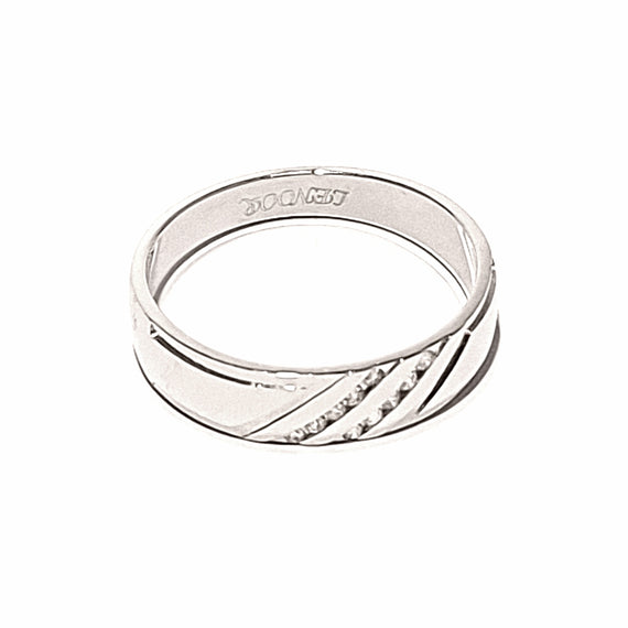 14ct White Gold Men's Diamond Cluster Ring