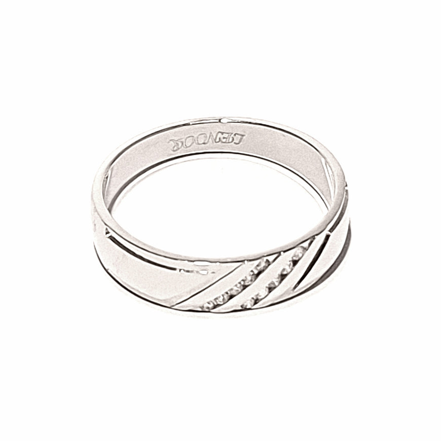 14ct White Gold Men's Diamond Cluster Ring