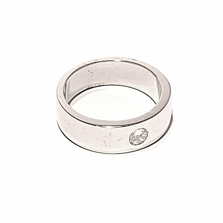9ct White Gold Men's Diamond Ring