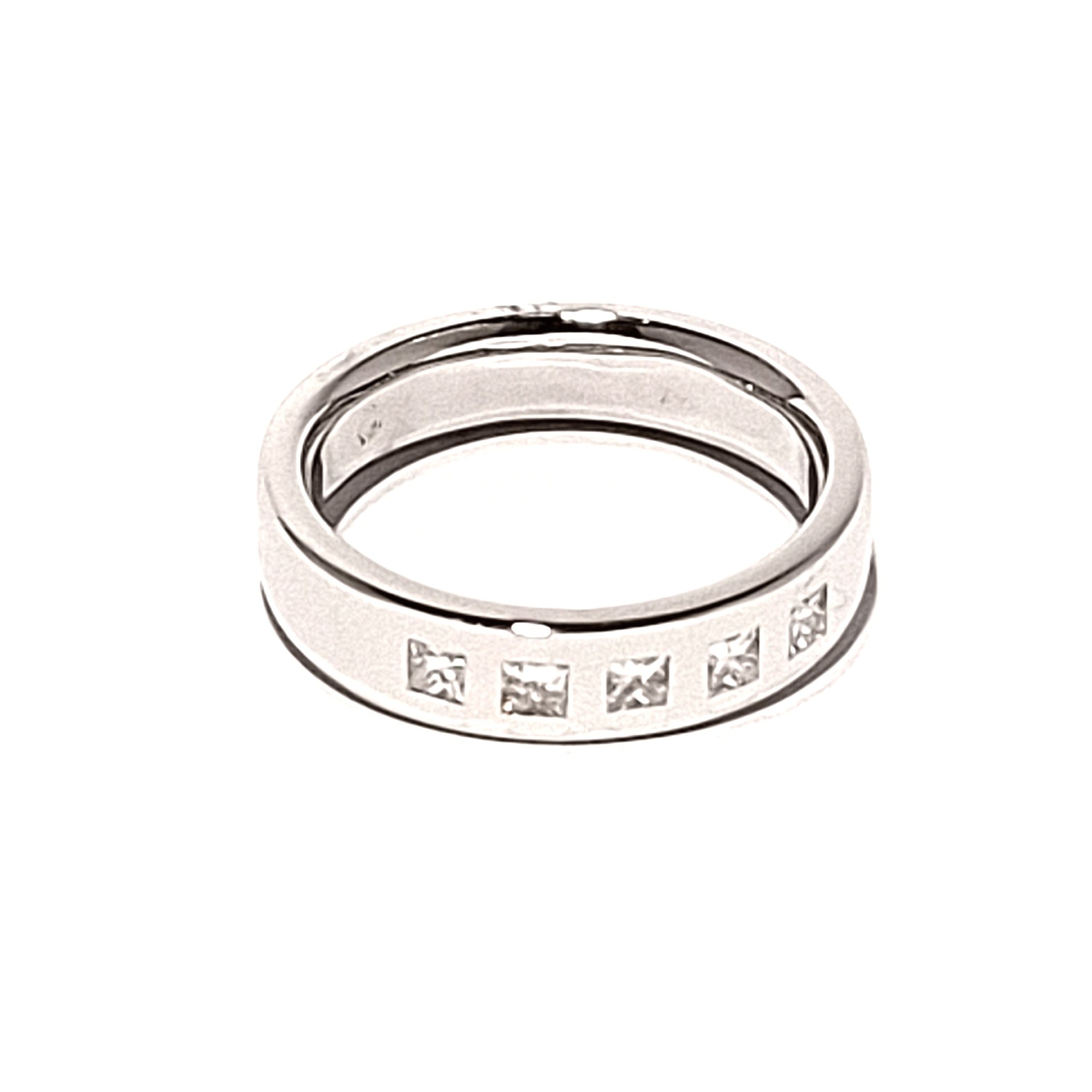 18ct White Gold Diamond Cluster Men's Ring
