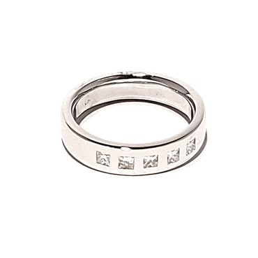 18ct White Gold Diamond Cluster Men's Ring
