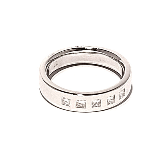 18ct White Gold Diamond Cluster Men's Ring