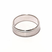 18ct White Gold Men's Band Ring