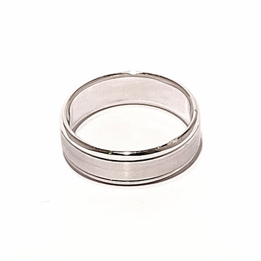 18ct White Gold Men's Band Ring