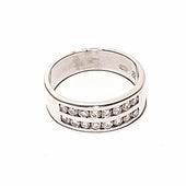 18ct White Gold 1.20ct Diamond Men's Ring