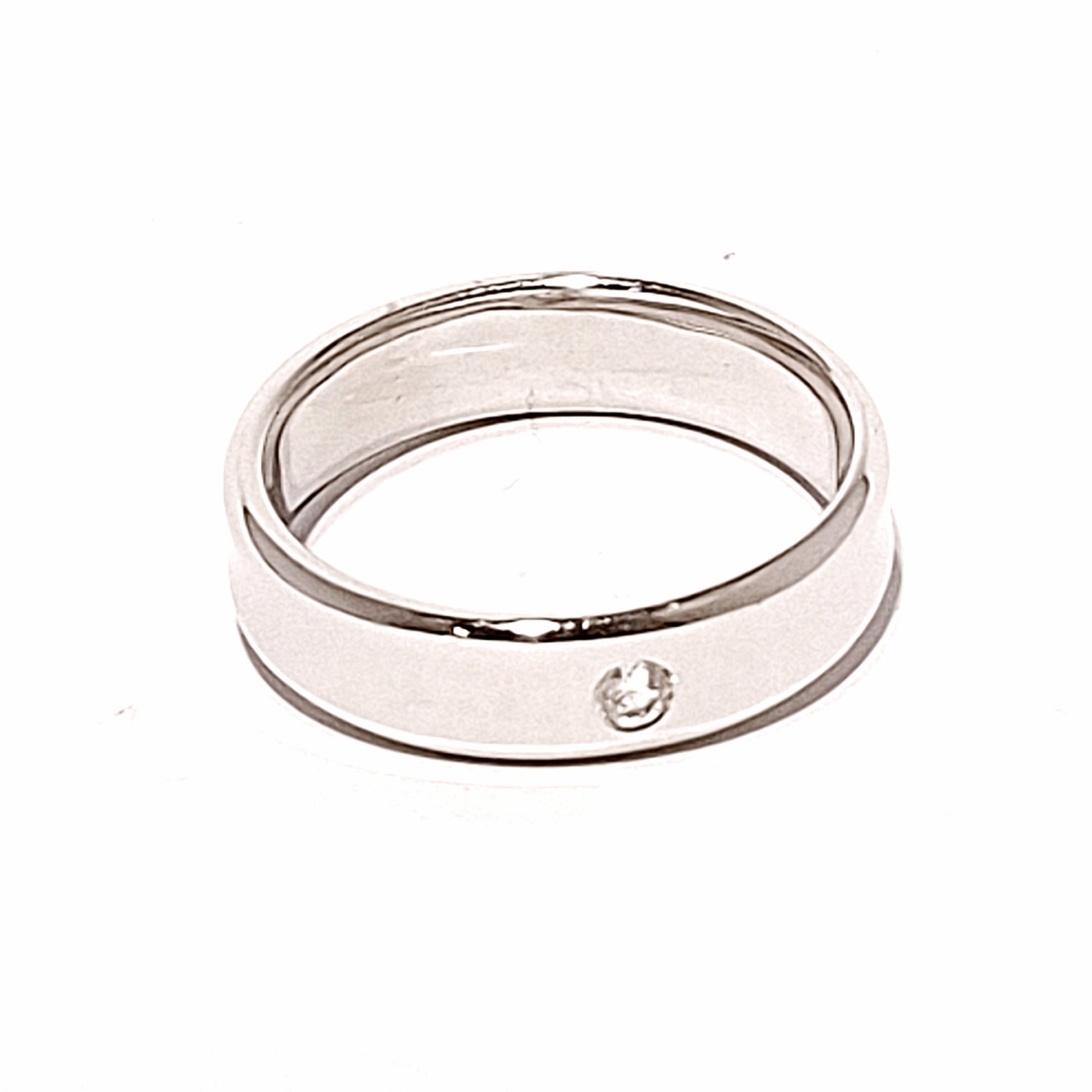 18ct White Gold Diamond Men's Ring
