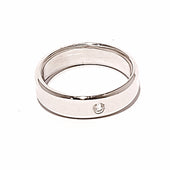 18ct White Gold Diamond Men's Ring