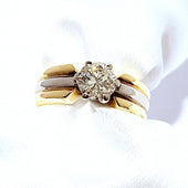 18ct Two Toned Gold 0.75ct VS1 Diamond Ladies Solitaire Ring