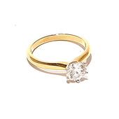 18ct Yellow Gold 1.00ct Diamond Solitaire Ring