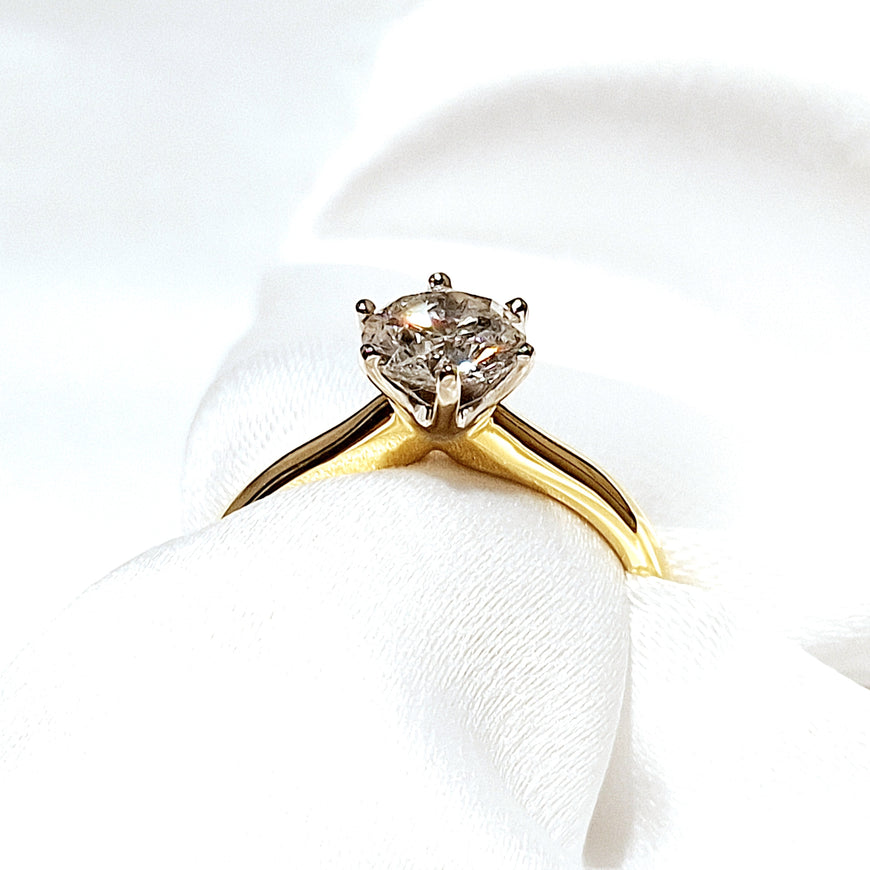 18ct Yellow Gold 1.00ct Diamond Solitaire Ring