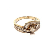 9ct Yellow Gold Diamond Cluster Ladies Ring