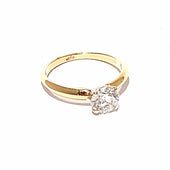 14ct Yellow Gold 1.00ct Diamond Solitaire Ring