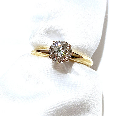 14ct Yellow Gold 1.00ct Diamond Solitaire Ring