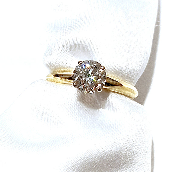 14ct Yellow Gold 1.00ct Diamond Solitaire Ring